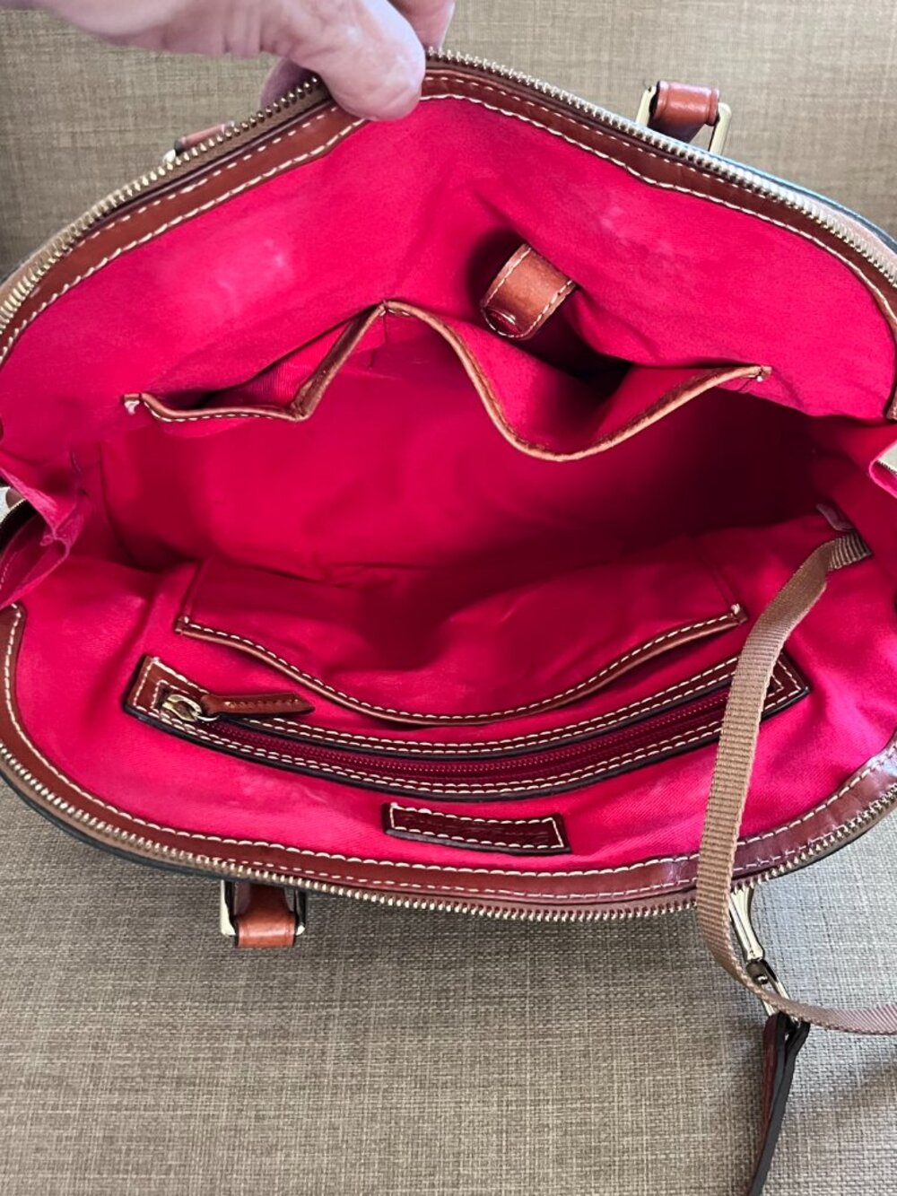 Dooney & Bourke Pebble Grain Zip Zip Satchel Midnight Blue & Matching Wristlet - Picture 7 of 16